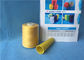 White / Yellow 100% Polyester Raw Single / Double Twist Yarn for Sewing Garment